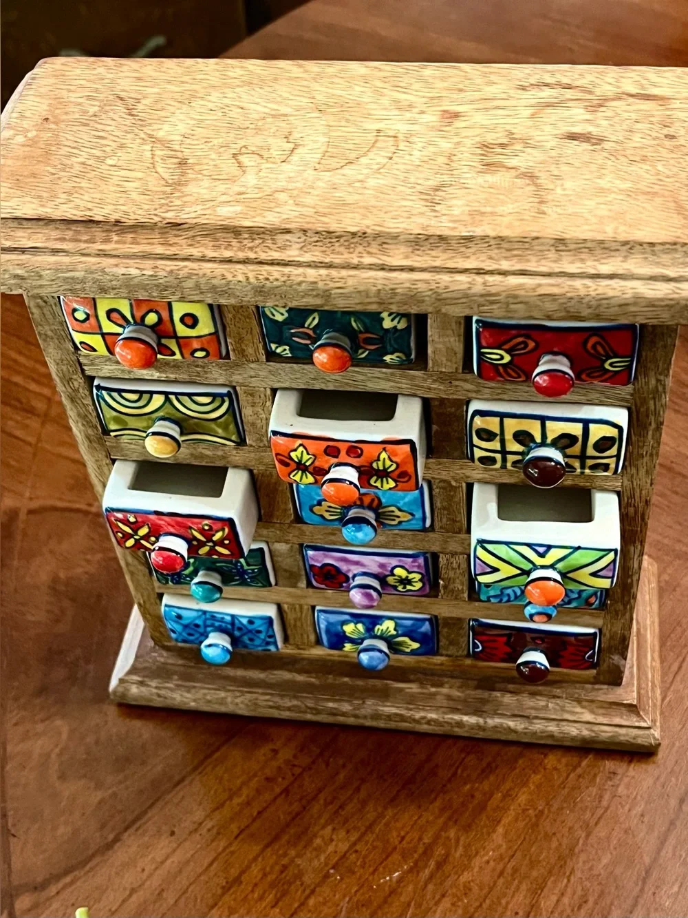 Brand New World Market 15-Drawer Ceramic & Wood Apothecary Chest Storage Box